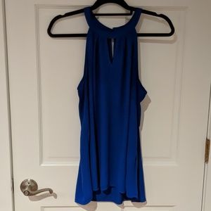 Royal blue flowy tank